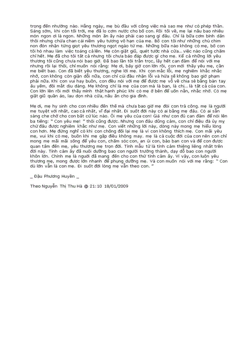 image for page Cảm nghĩ về mẹ