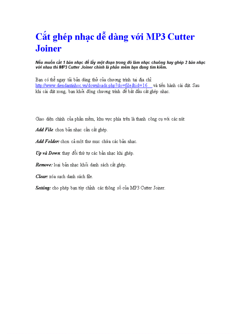 image for page Cắtghép nhạc dễ dàng với phần mềm mp3 cutter joiner