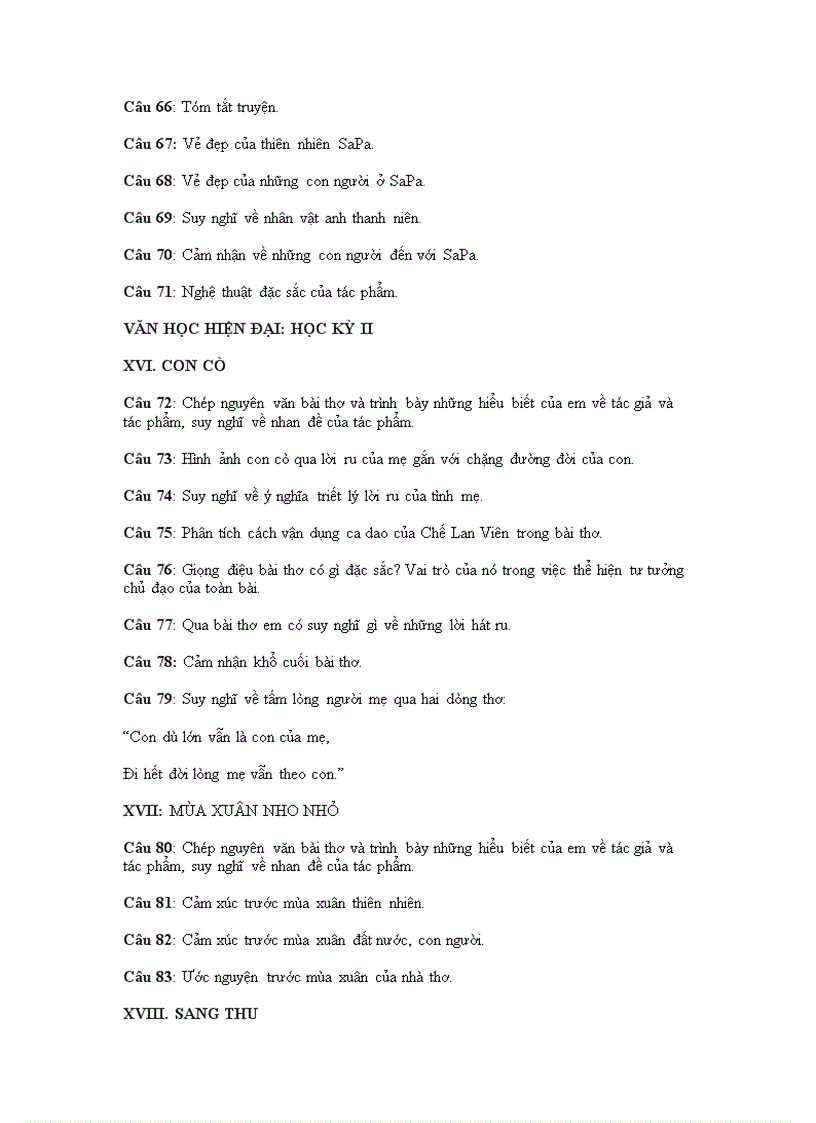 image for page Câu hỏi ôn thi vào lớp 10 Văn