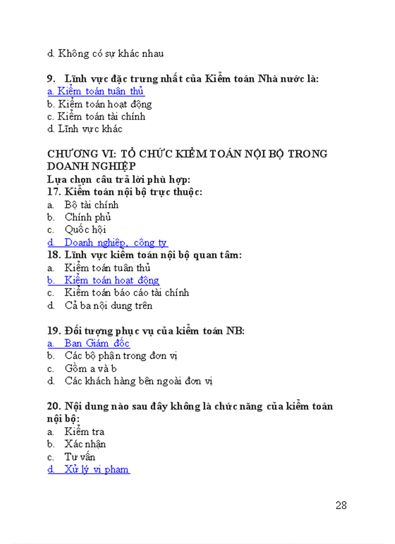 image for page Câu hỏi trắc nghiệm kiểm toán