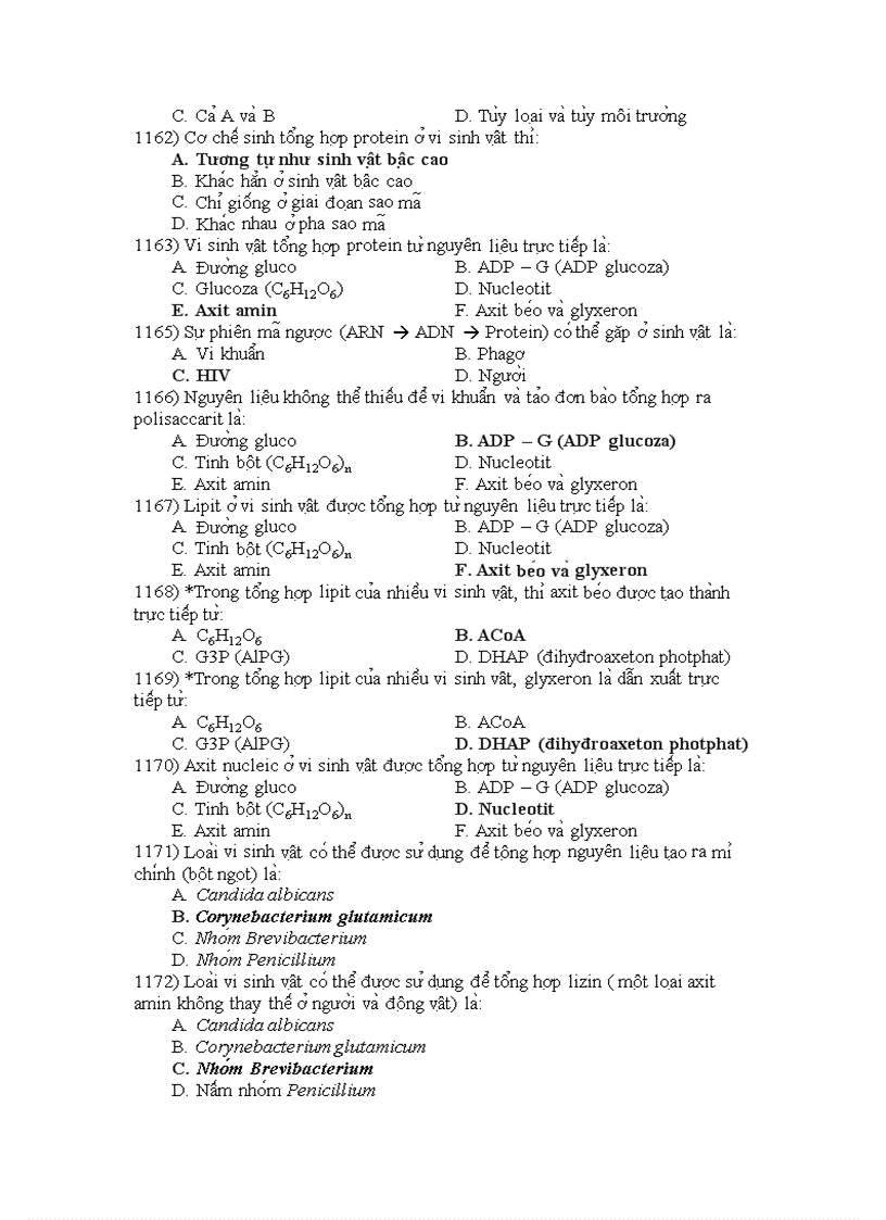 image for page Câu hỏi trắc nghiệm sinh 10 phần III