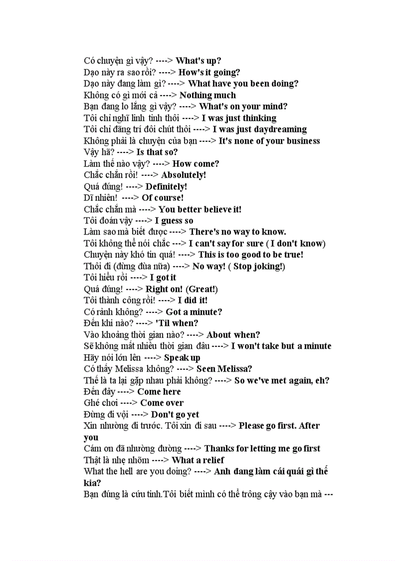 image for page Cau noi tieng anh thong dung