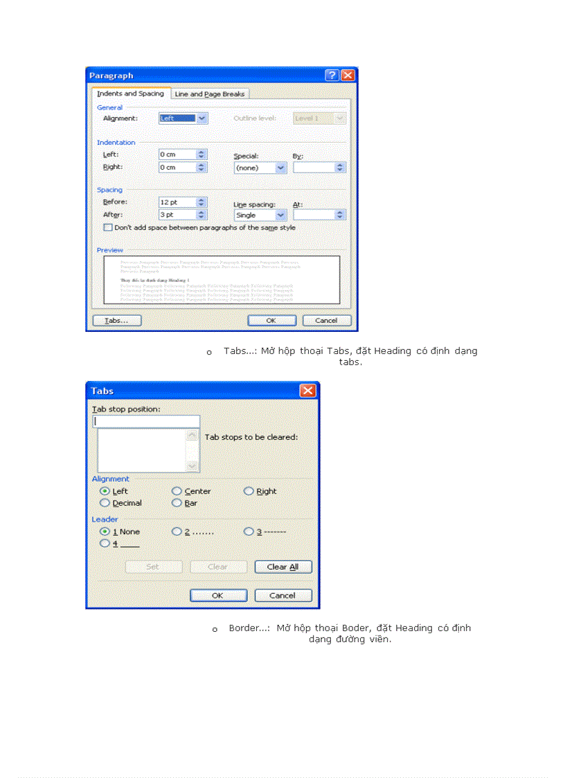 image for page Cấu tạo mục lục tự động trong word
