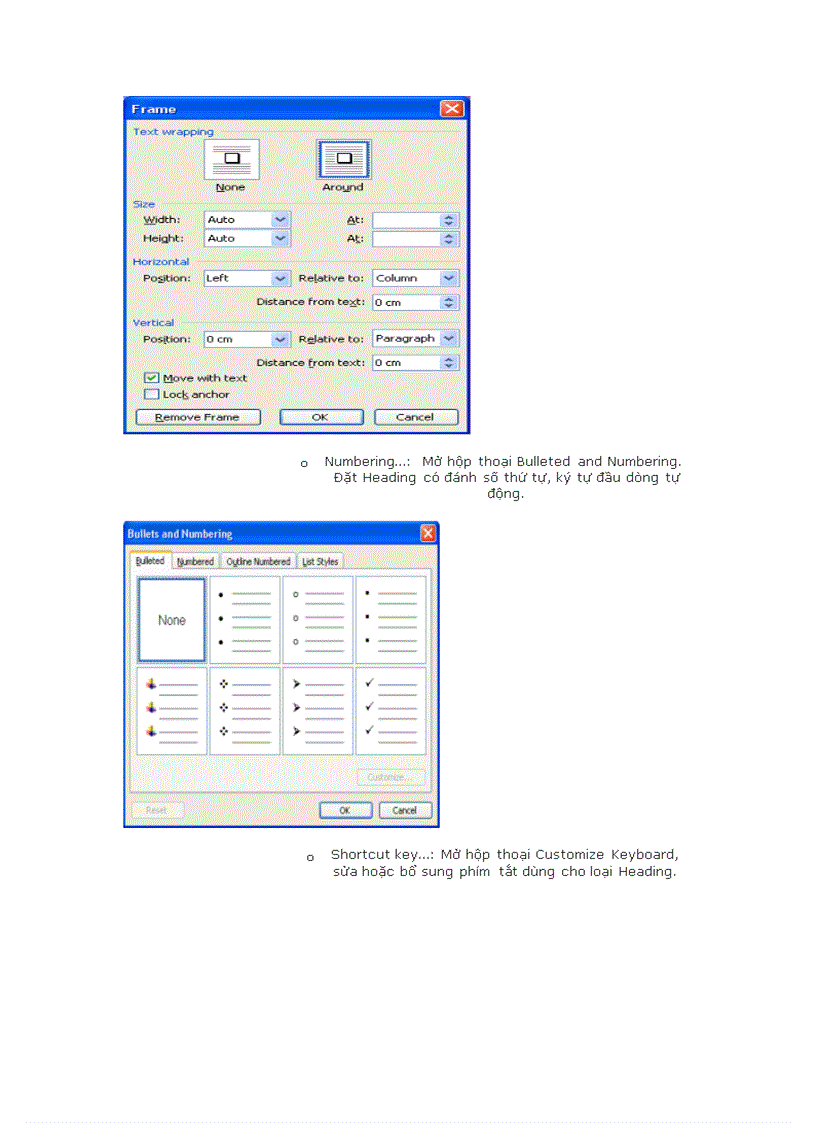 image for page Cấu tạo mục lục tự động trong word