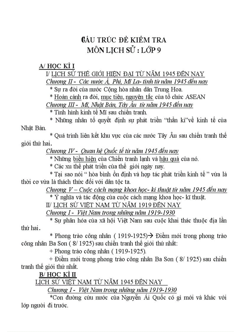 image for page Cấu trúc đề kt lịch sử