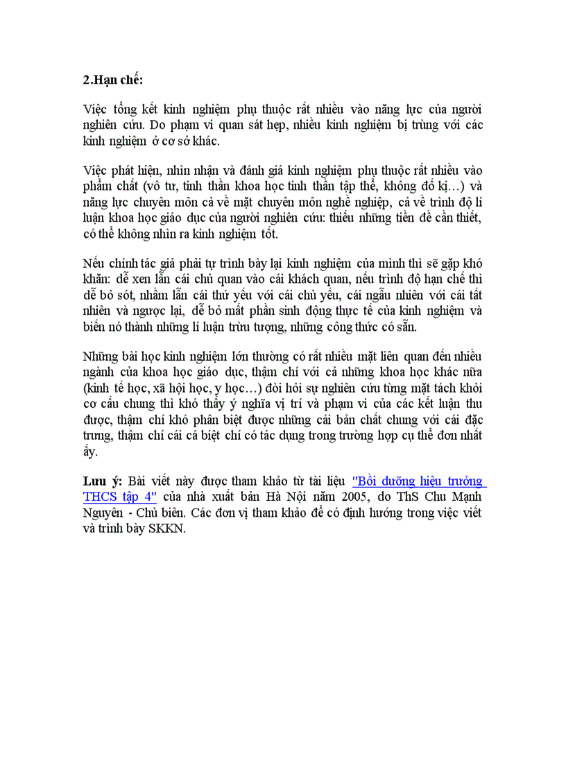 image for page Cấu trúc một sáng kiến kinh nghiệm