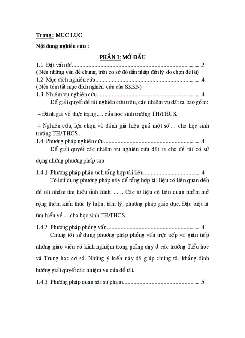 image for page Cấu trúc một sáng kiến kinh nghiệm