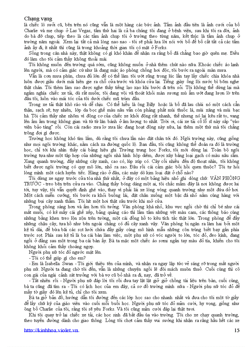 image for page Chạng vạng Tiểu thuyết