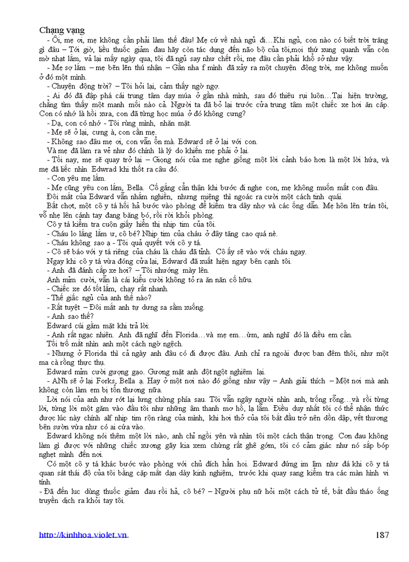 image for page Chạng vạng Tiểu thuyết