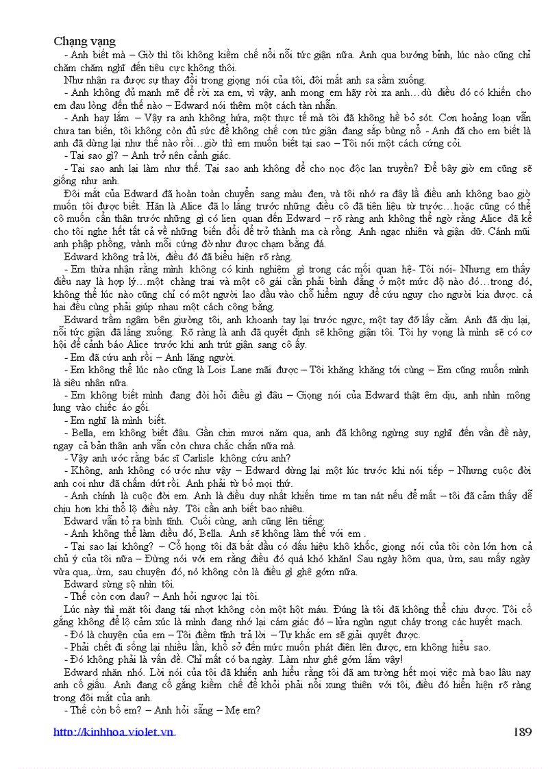 image for page Chạng vạng Tiểu thuyết