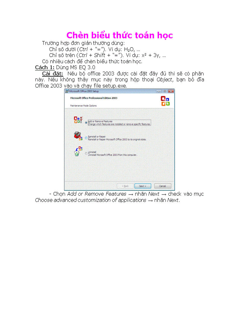 image for page Chèn ký hiệu toán học vào PPT