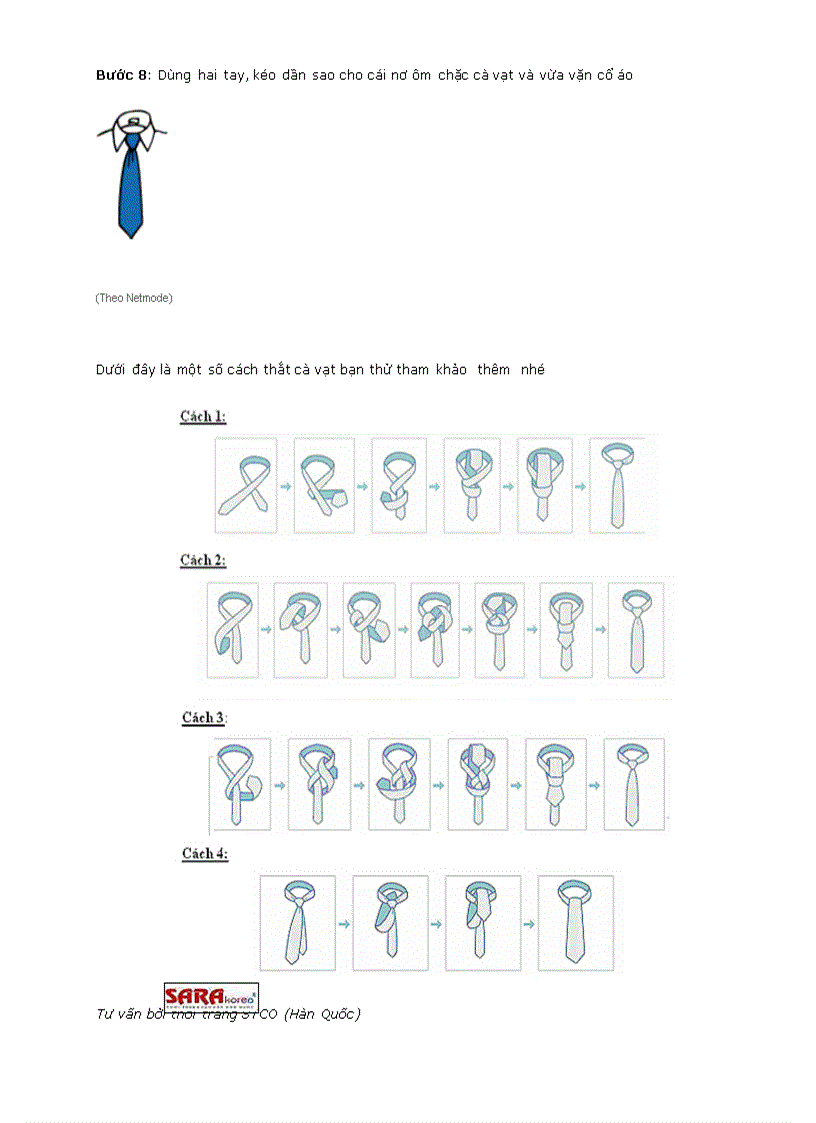 image for page Chia sẻ một vài cách thắt cà vạt đơn giản