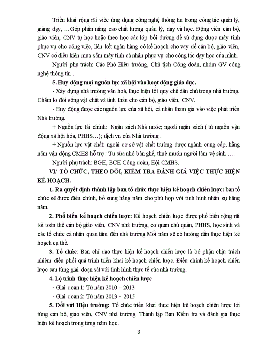 image for page Chiến lược phát triển của trường