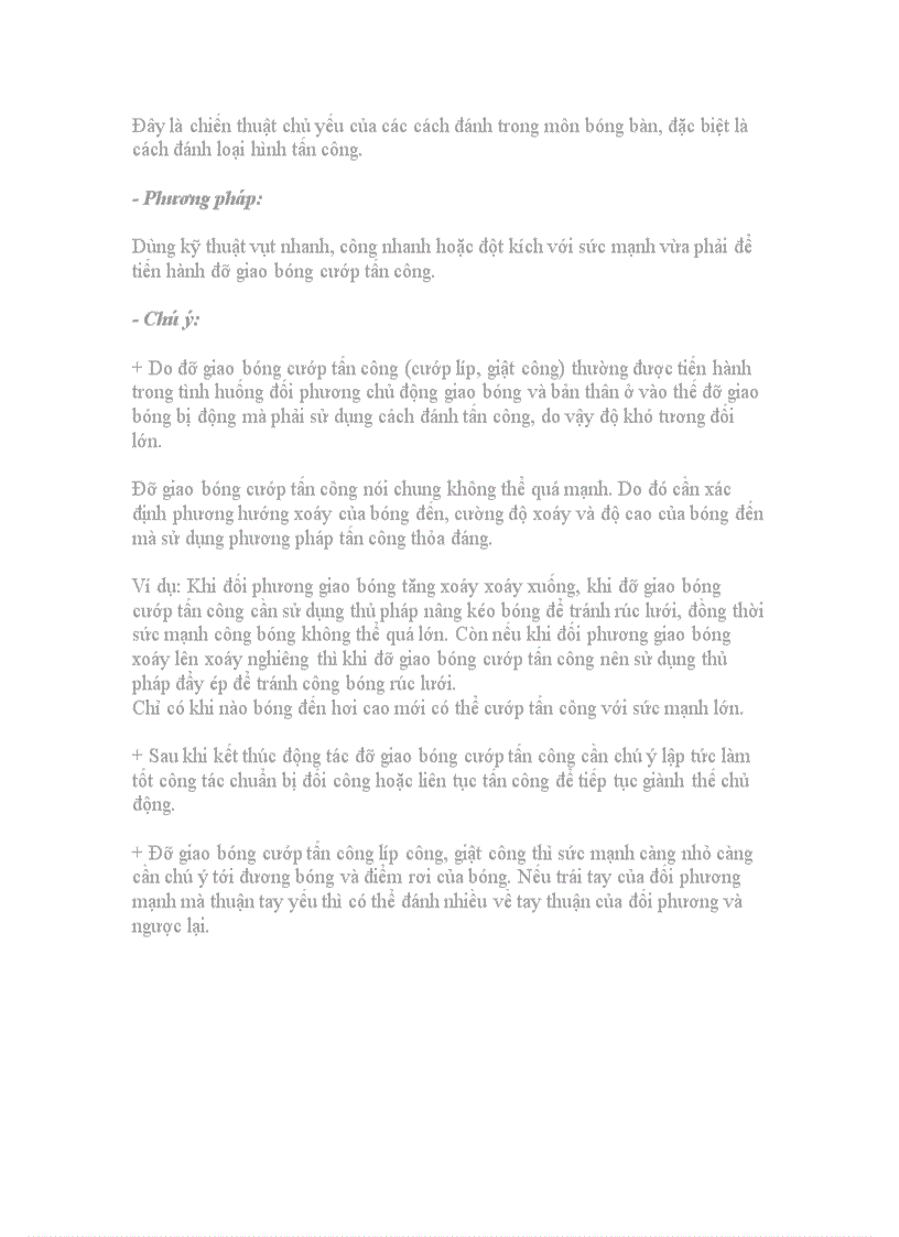 image for page Chiến thuật chủ yếu của môn bóng bàn