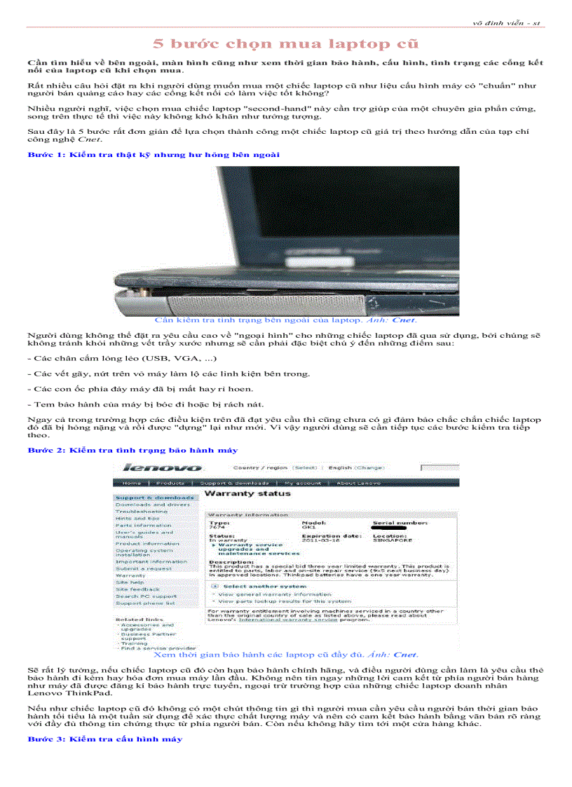 image for page Chọn mua laptop cũ