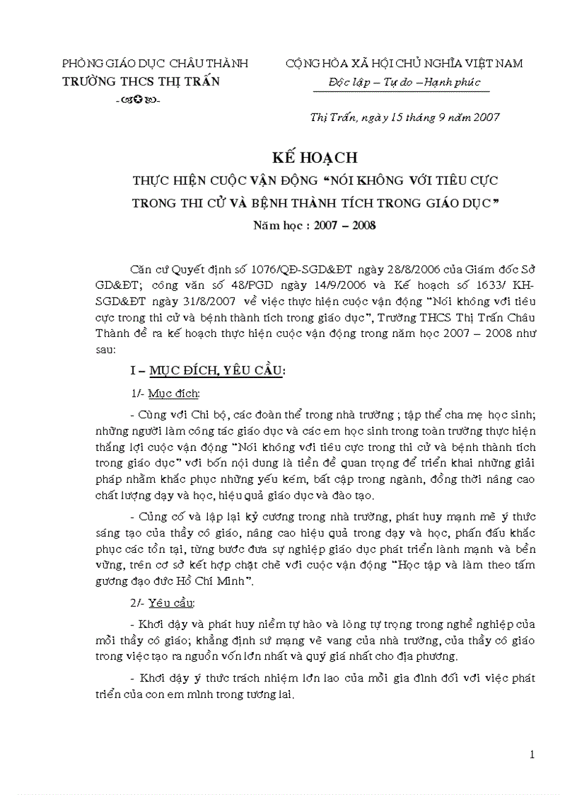 image for page Chống tiêu cực trong trường học