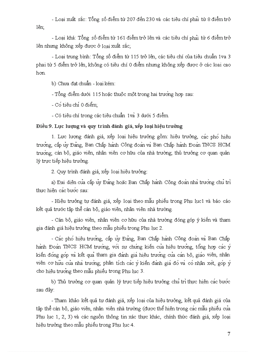 image for page Chuẩn đánh giá Hiệu trưởng THCS TT29