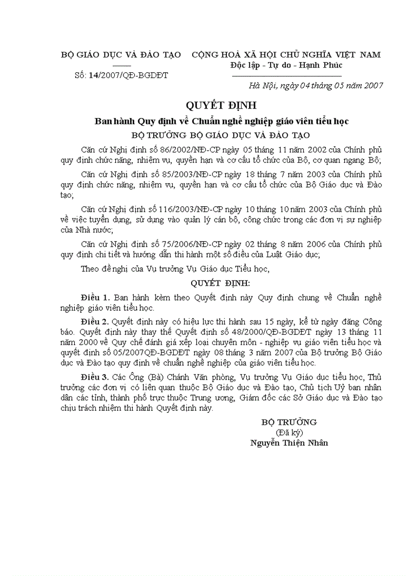 image for page Chuân GV TH