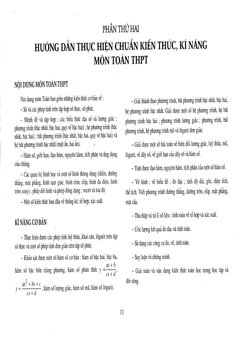 image for page Chuẩn kiến thức kỹ năng Toán lớp 10