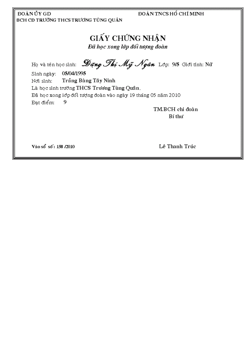 image for page Chung nhan doan