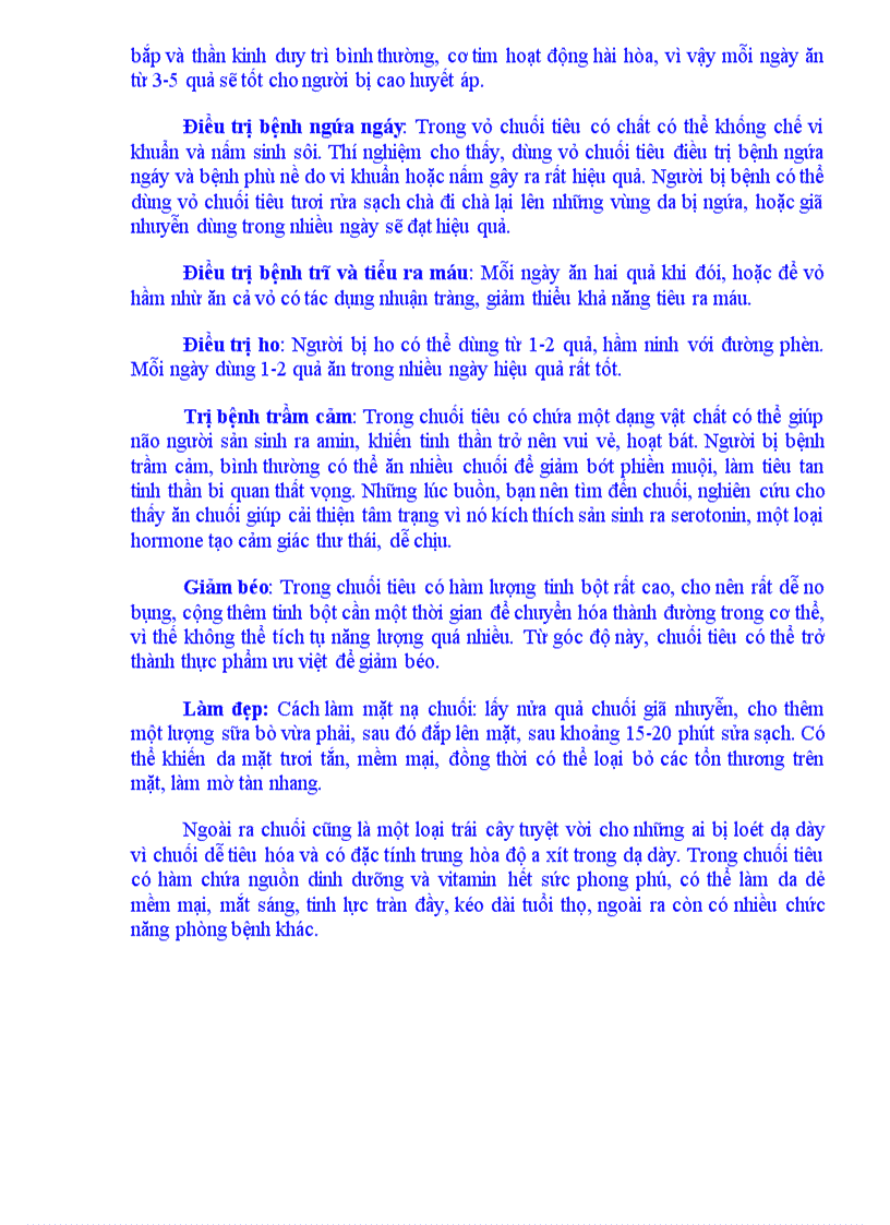 image for page Chuối tiêu với sức khỏe con người