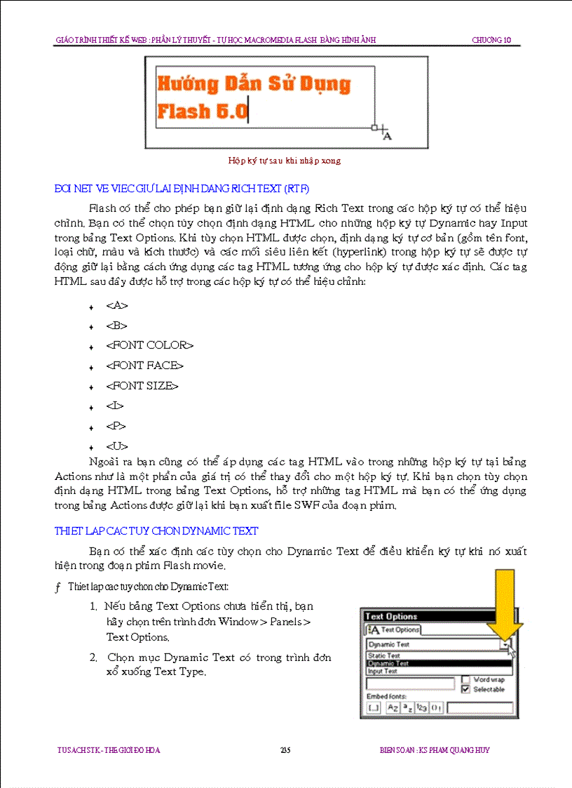 image for page Chuong 10 Cach dung ki tu nhap trong Flash
