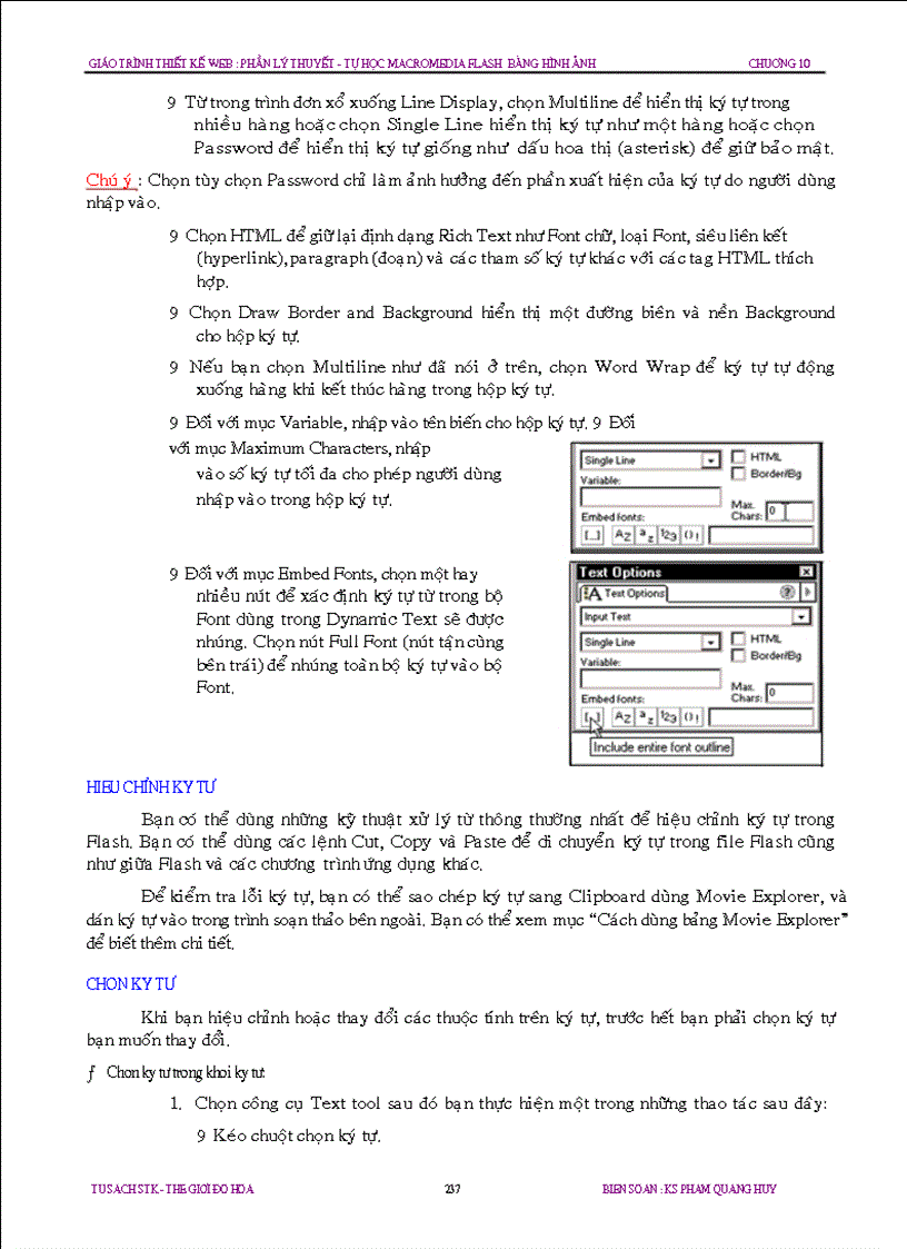 image for page Chuong 10 Cach dung ki tu nhap trong Flash