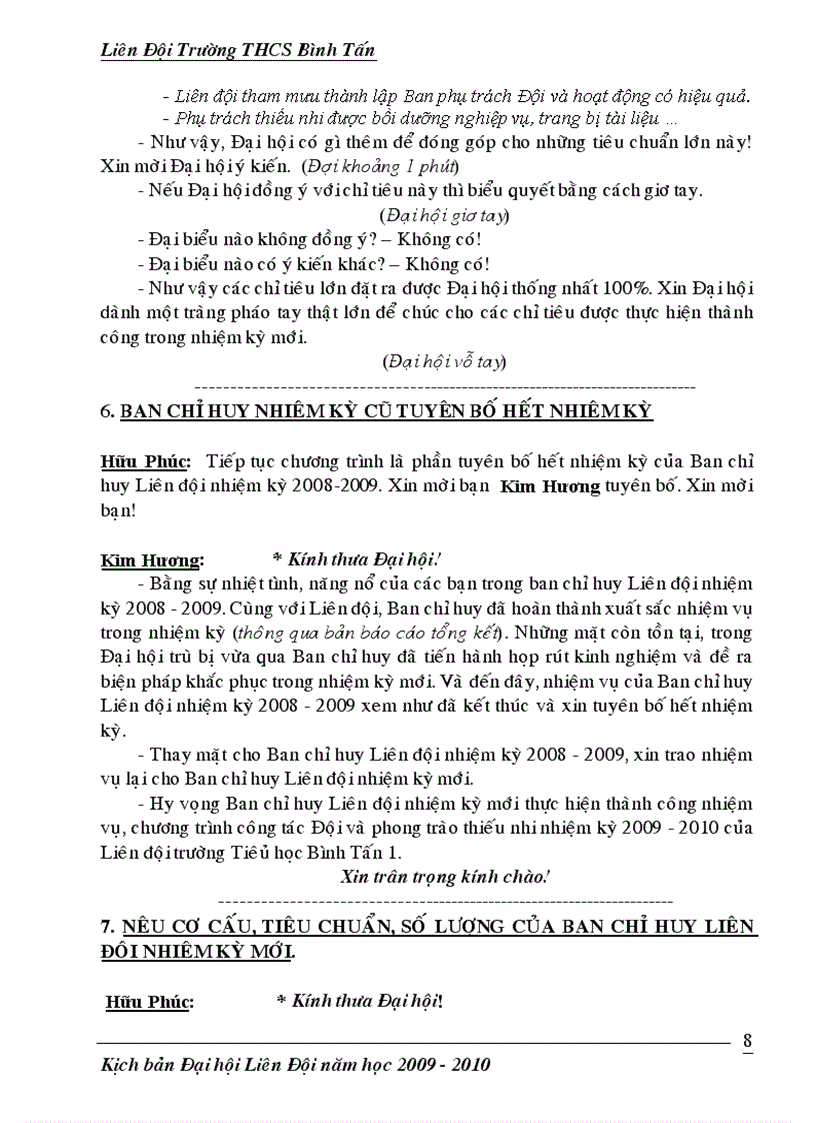 image for page Chương trình chi tiết Đại hội Liên đội 2009 2010