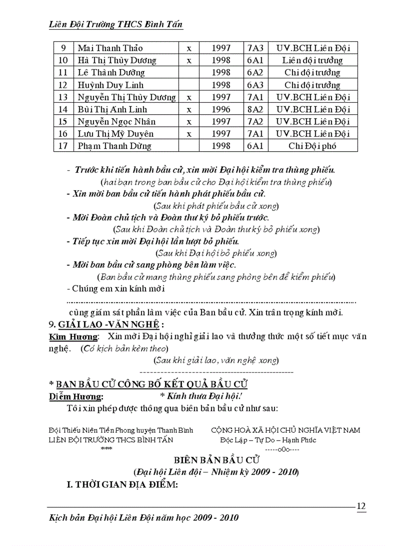 image for page Chương trình chi tiết Đại hội Liên đội 2009 2010