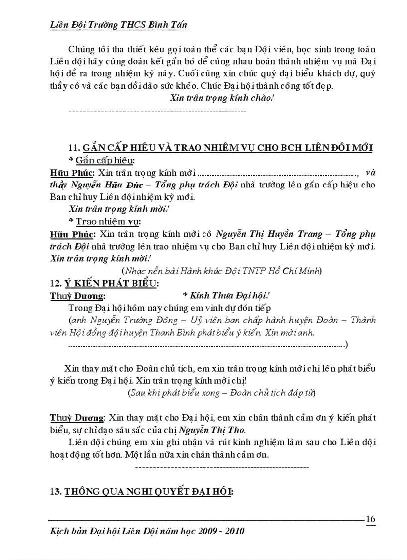 image for page Chương trình chi tiết Đại hội Liên đội 2009 2010