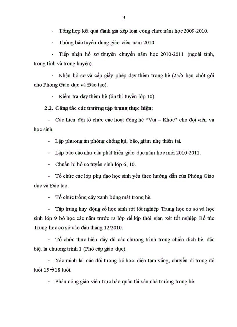 image for page Chương trình công tác tháng 6 năm 2010