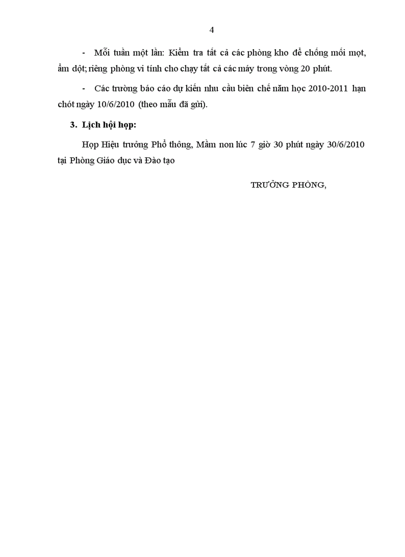 image for page Chương trình công tác tháng 6 năm 2010