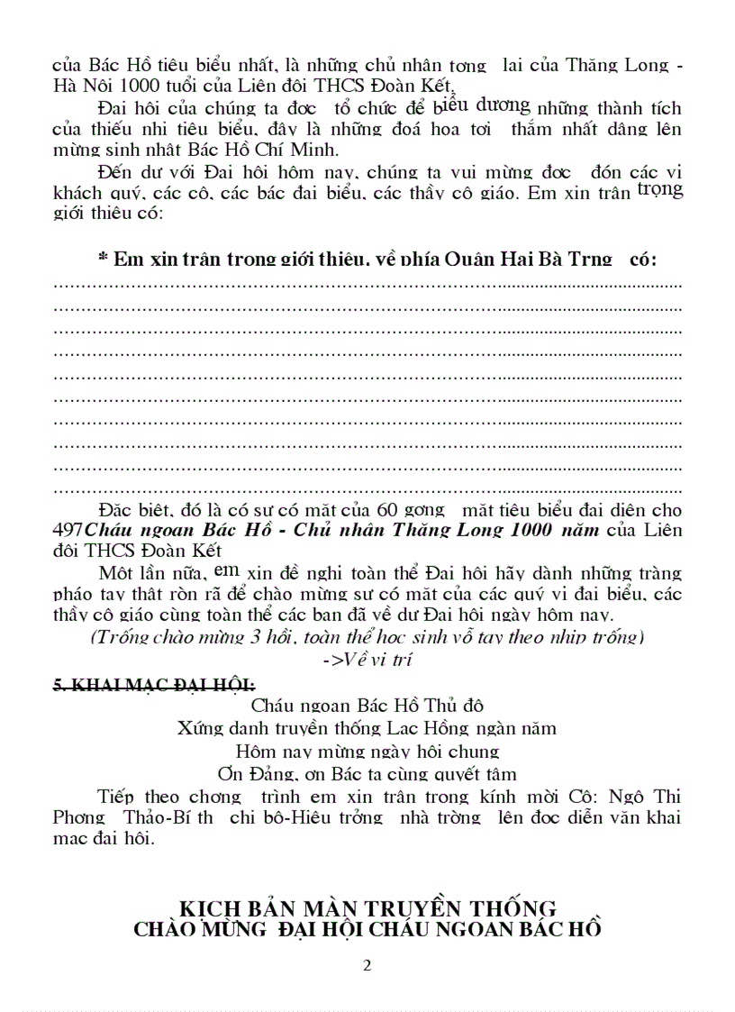 image for page Chương trình Đại hội cháu ngoan Bác Hồ