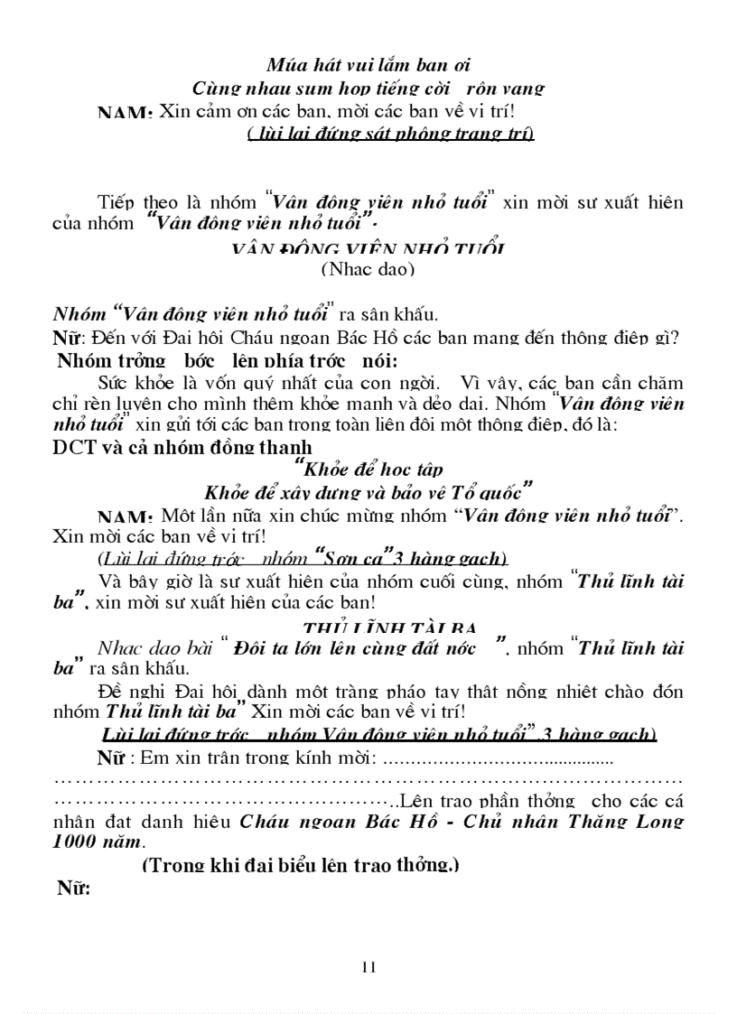 image for page Chương trình Đại hội cháu ngoan Bác Hồ