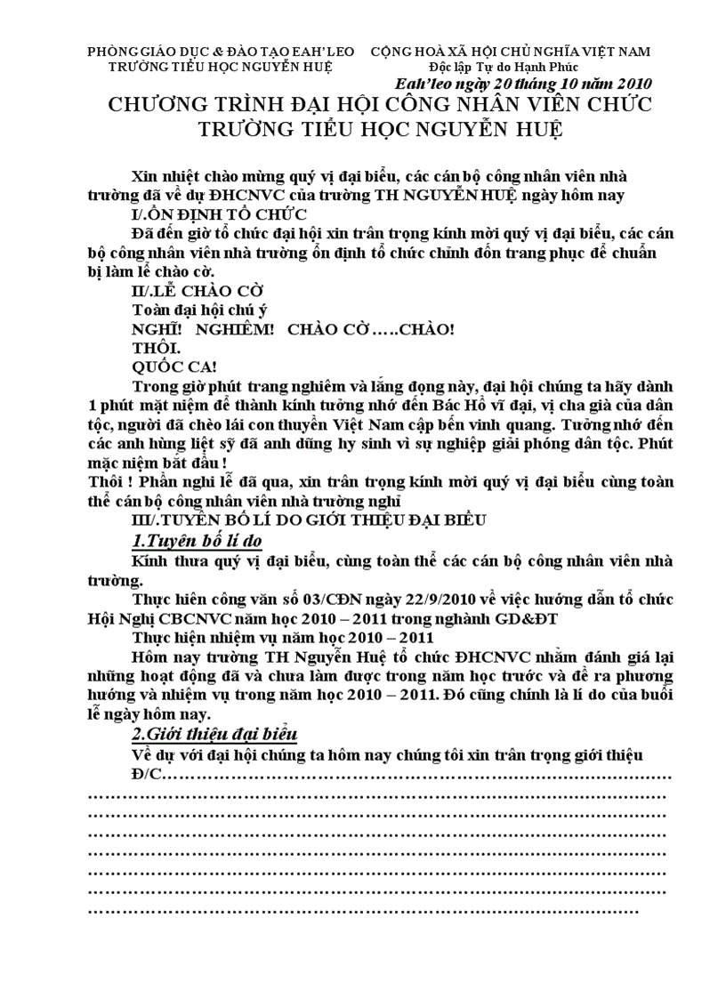 image for page Chuong trinh dai hoi cnvc