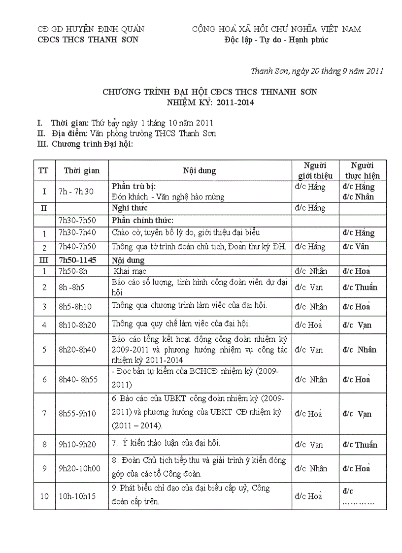 image for page Chuong trinh dai hoi cong doan doc