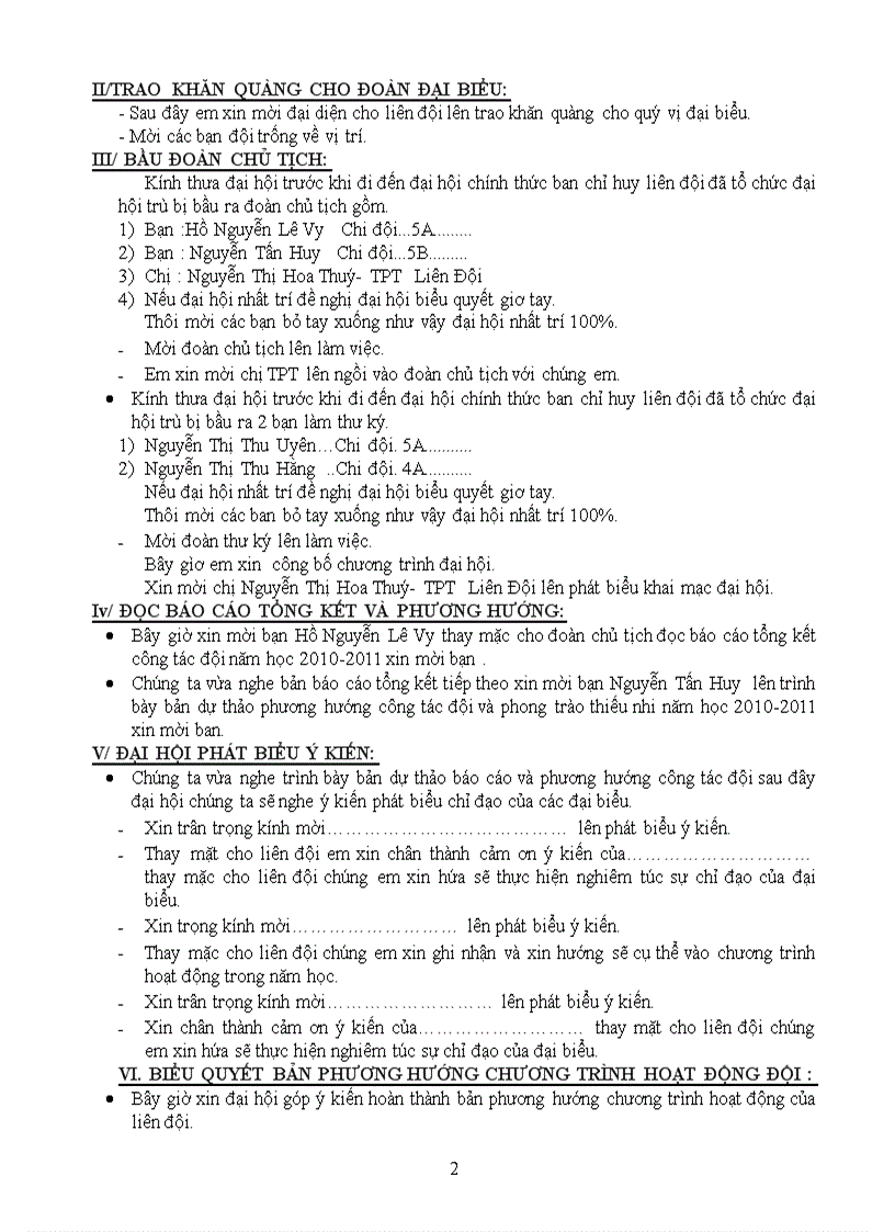 image for page Chương trinh đại hội Đội TNTP HCM