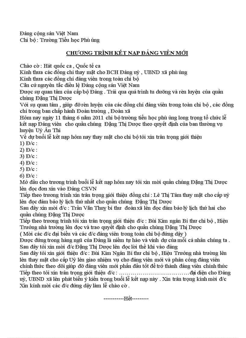 image for page Chương trình ĐH chi bộ và kết nạp Đảng viên mới