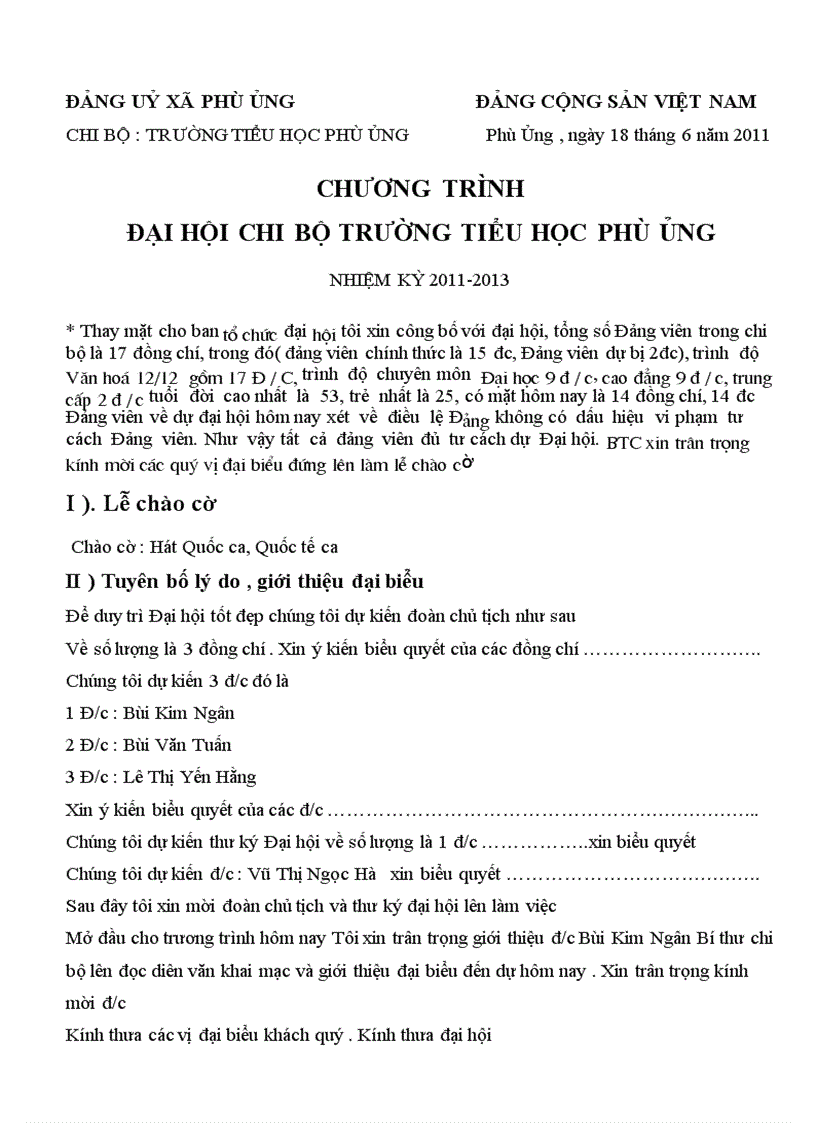 image for page Chương trình ĐH chi bộ và kết nạp Đảng viên mới