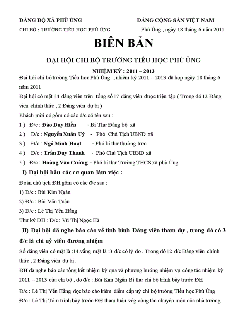 image for page Chương trình ĐH chi bộ và kết nạp Đảng viên mới