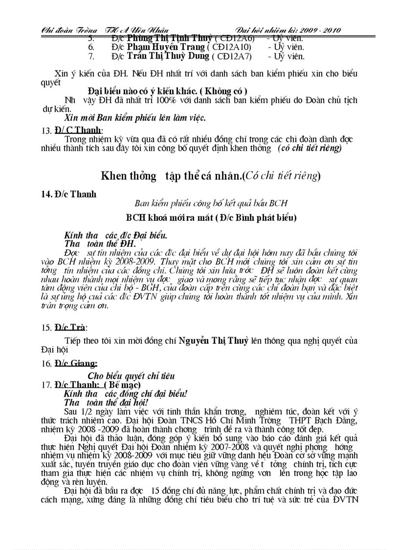 image for page Chuong trinh DH Chi Doan 2009 2010