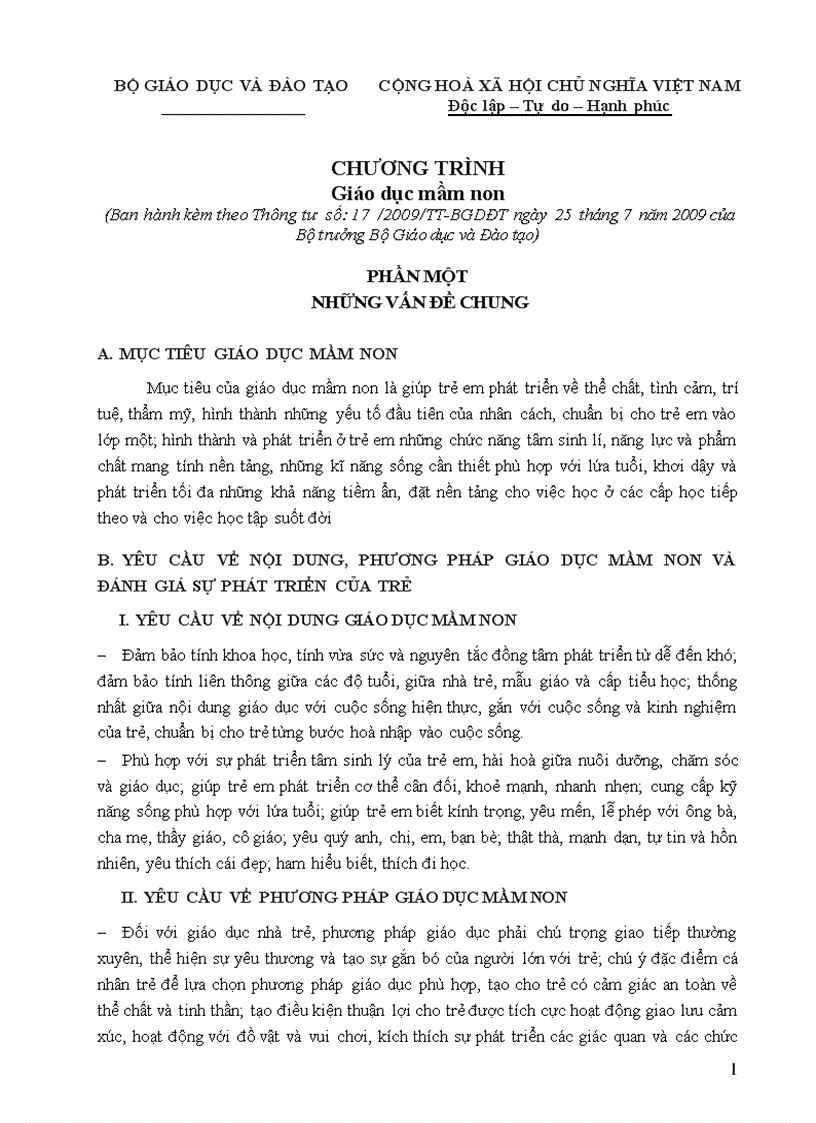 image for page Chương trình giáo dục mầm non