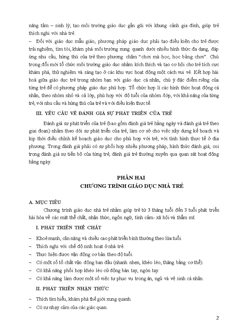 image for page Chương trình giáo dục mầm non