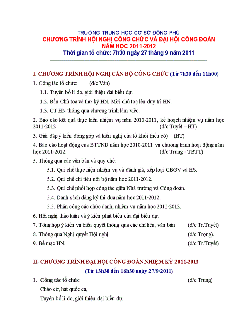 image for page Chương trình hội nghị công chức và đại hội công đoàn năm học 2011 2012