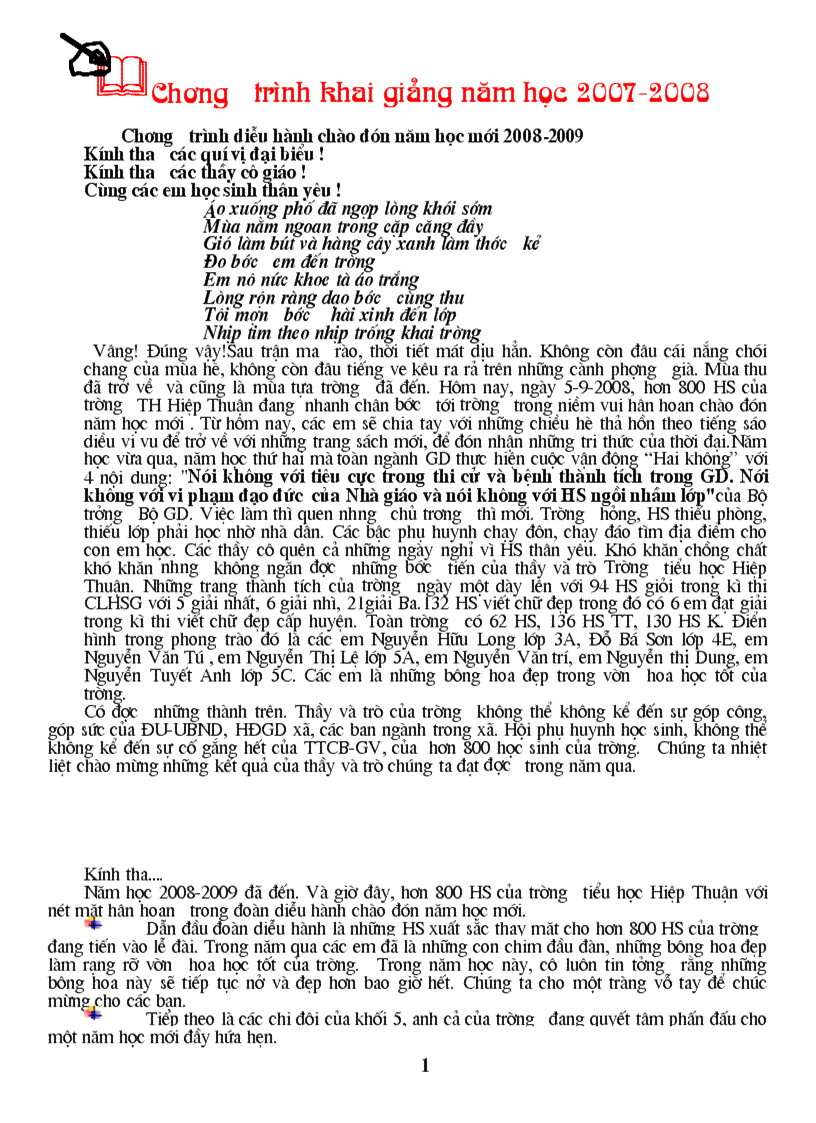 image for page Chuong trinh KG nam hoc