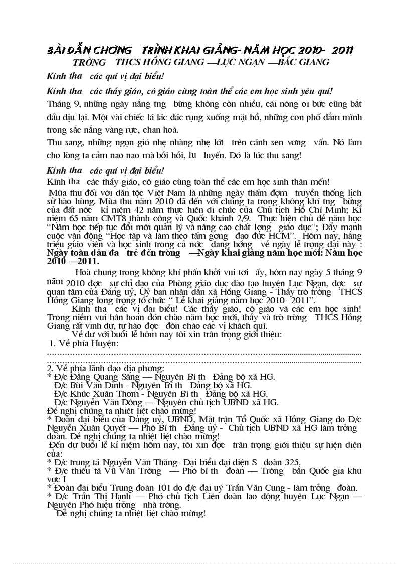 image for page Chuong trinh khai giang 2010 2011 Hai