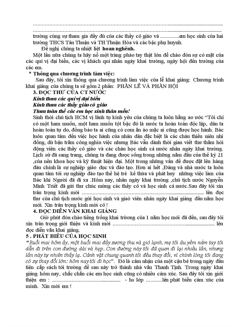 image for page Chương trình khai giảng 2010 2011 đầy đủ