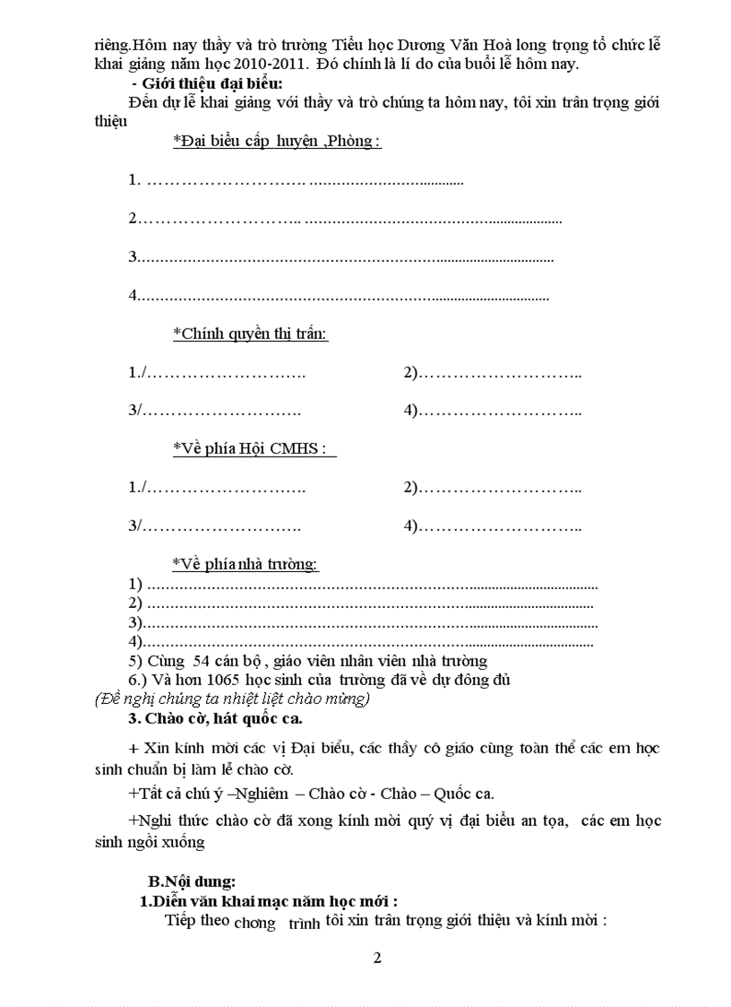 image for page Chương trình khai giảng chi tiết