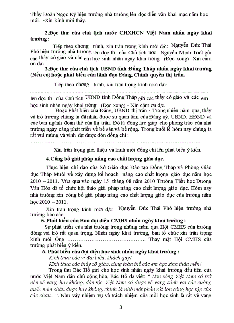 image for page Chương trình khai giảng chi tiết