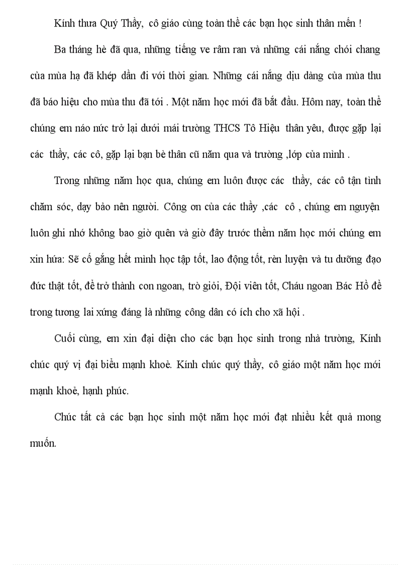 image for page Chương trình khai giảng Đầy đủ